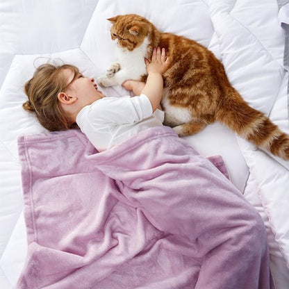 Bedsure GentleSoft Fleece Blanket - Cozy Small Throw for Kids | 43x55 Inches, Lilac Color