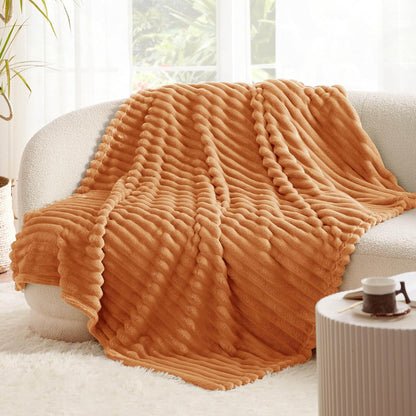 Bedsure GentleSoft Orange Fall Throw Blanket - Cozy 50x60 Inch Soft Blanket for Couch & Girls