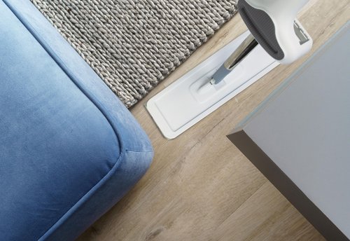 Tidy House Self-Wringing Flat Mop, 48.8 inch Handle, Microfiber Pads, Swivel Head Design