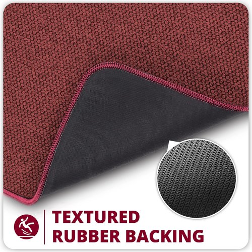 Bosap Bath Mat,Ultra Thin Bathroom Runner Rugs,Large Bath Mats for Bathroom,Quick Dry,Non-Slip,Machine Washable,Low Pile,Bath Rug,Shower Outside,Sink,Home Decor Accessories.Red,（17x35inch）