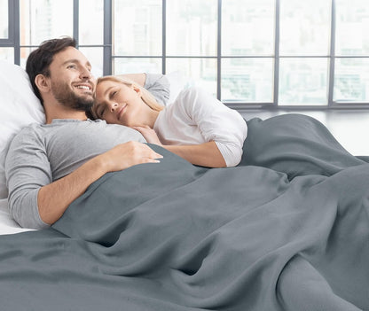 Utopia Bedding Knit Blanket - Soft Lightweight Jersey | Queen Size (90x90 Inches) in Grey