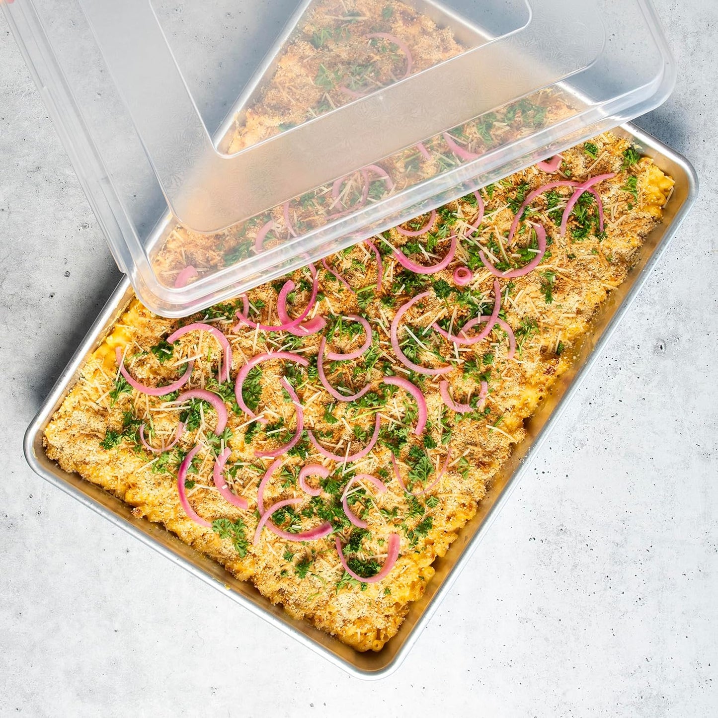 Nordic Ware Extra Large Baking Pan - High-Sided Natural Aluminum with Reinforced Steel Rim | 21.1 x 15 x 2 Inches