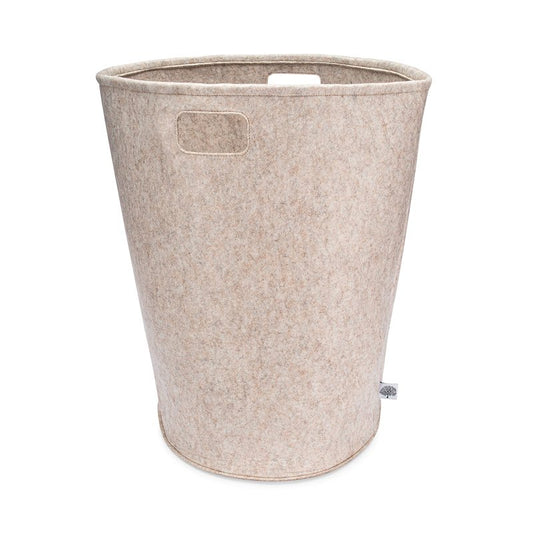 Parker Baby Nursery Laundry Hamper - Large Felt Storage Basket and Baby Hamper for Nursery (Oatmeal)