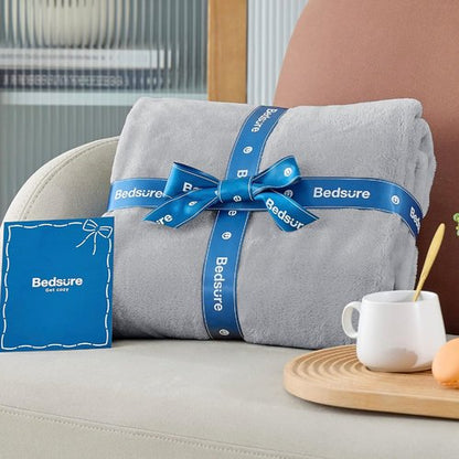 Bedsure GentleSoft Fleece Blanket - King Size Light Grey Plush Microfiber, Cozy & Lightweight, 108x90 Inches