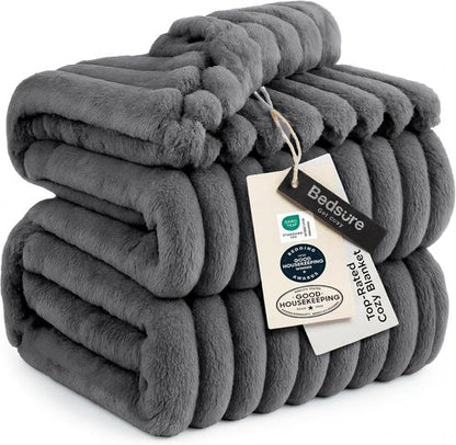 Bedsure GentleSoft Full Blanket - Cozy Frost Gray Throw for Bed, Perfect for Women & Girls, 84x90 Inches