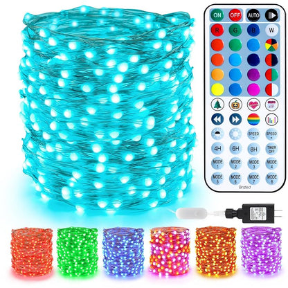 RGB Color Changing Fairy Lights with Remote, 200 LED — Brizled (Variation: RGB Color Changing)