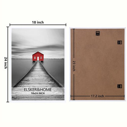ELSKER&HOME 18x24 Poster Frame 3 Pack, White Picture Frame for Horizontal or Vertical Wall Mounting, Sturdy and Scratch-proof