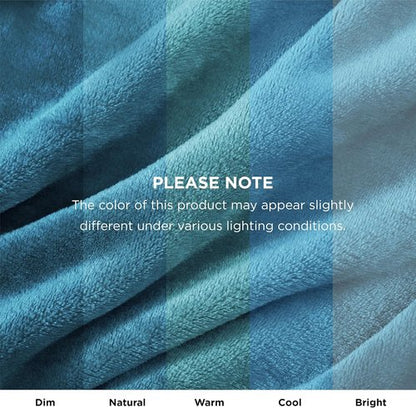 Bedsure Teal Blue Fleece Blanket - Soft, Lightweight 300GSM Plush Throw for Bed, Sofa, Travel, Camping 50x70