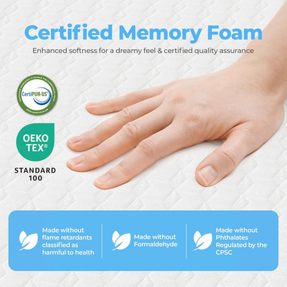 Neo Sleep 10 Inch Twin Cooling Gel Memory Foam Mattress - Medium Firm, Pressure Relief, CertiPUR-US Certified