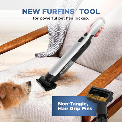 Shark WANDVAC Cordless Hand Vac - Lightweight & Portable 1.4 lbs | Powerful Suction & Furfins Tool, Gray