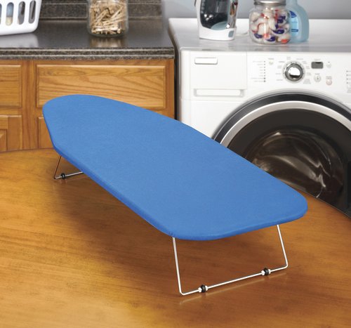 Whitmor Tabletop Ironing Board - Scorch Resistant Cover - Blue