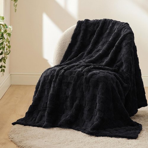 Bedsure GentleSoft Throw Blanket - Cozy Checkered Fleece for Couch & Bedroom Decor | 50x60 Inches
