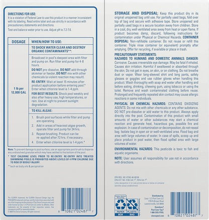 Clorox® Pool&Spa™ Shock XTRABLUE® Plus - Kills Bacteria & Algae in 15 Minutes | 6-Pack