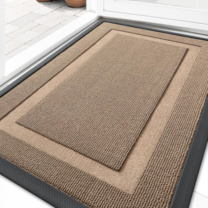 OLANLY Waterproof Front Door Mat - All-Season Indoor/Outdoor Doormat, Easy Clean, 29.5x17, Mocha