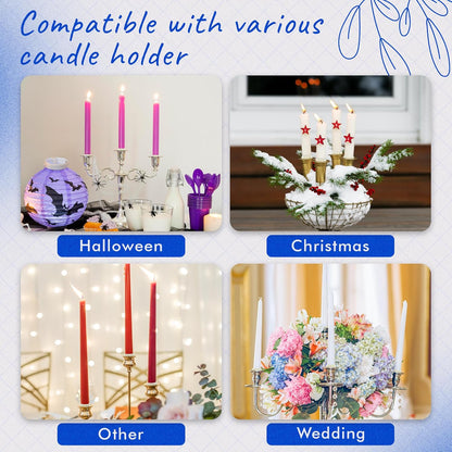 U0U Candle Grippers - 30 Pack Rubber Candle Hugger Gaskets for Taper Candles | Keeps Candles Upright, Beige