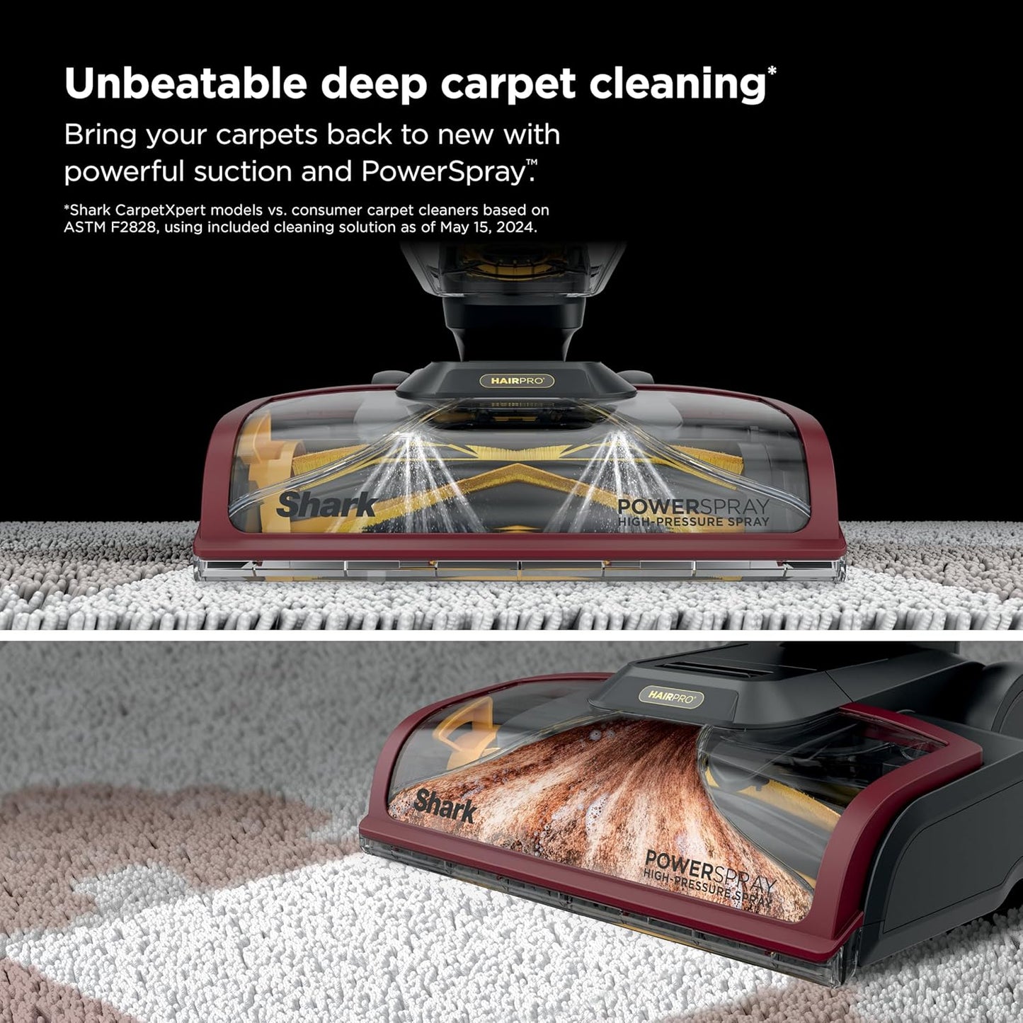 Shark CarpetXpert HairPro - Upright Carpet & Area Rug Cleaner for Pets | Effective Odor Removal | Magenta