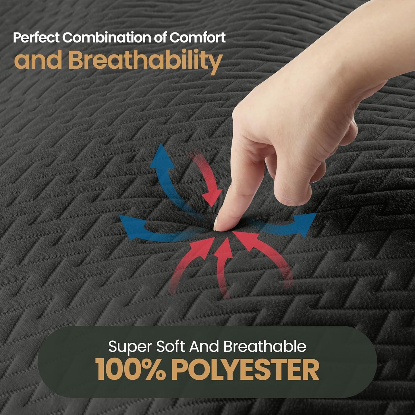 Utopia Bedding Waterproof Mattress Protector - Premium Soft Fabric, Twin Size (Gray), Fits 15" Deep