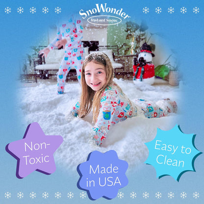 SnoWonder Instant Snow | Create 25 Gallons of Realistic Fake Snow for Winter Fun & Cloud Slime