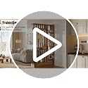 Tribesigns 71" Wall Divider with Open Shelves & Coat Hooks - Brown, 39.37" W x 11.81" D x 70.87" H