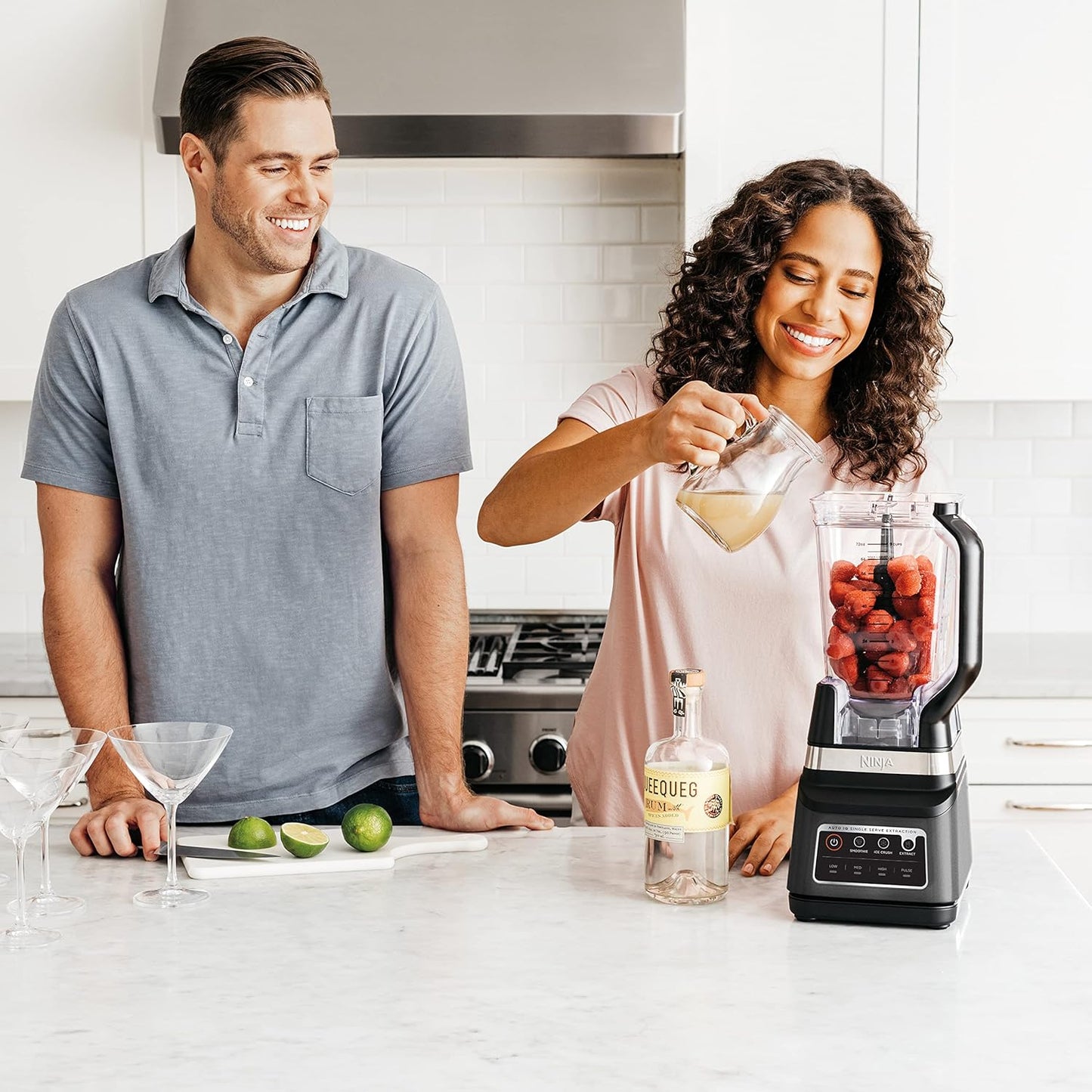 Ninja DB751A Pro Plus DUO Blender - 1400W Auto-IQ | 72oz Pitcher & 2x24oz Cups - Smoothies & Frozen Drinks