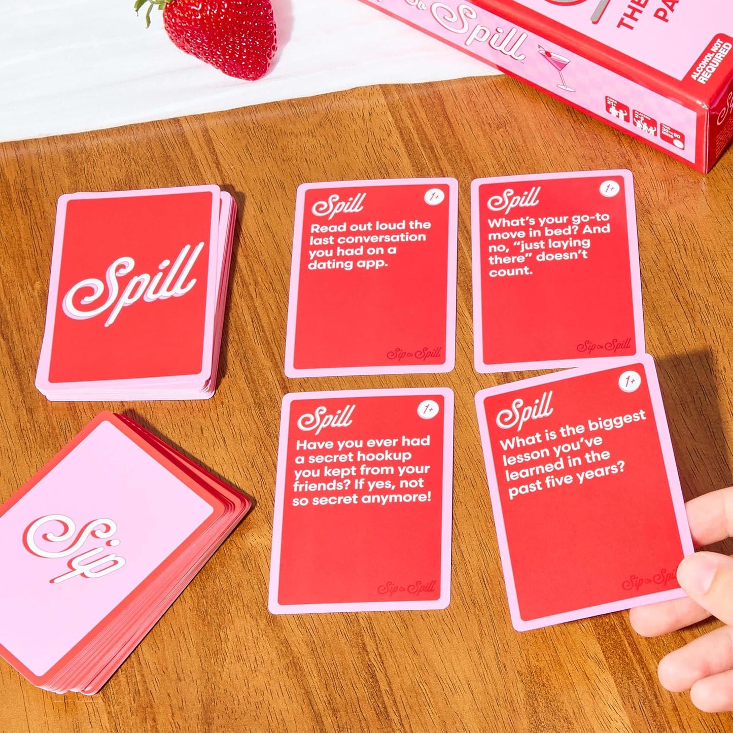 Sip Or Spill | Fun Party Drinking Game for Adults - 200 Cards & Instructions Included