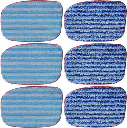 LOVECO Microfiber Mop Pad 6-Pack - Reusable & Machine Washable for McCulloch Steam Cleaners
