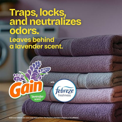 Glad ForceFlex Tall Kitchen Trash Bags - 13 Gallon, Gain Lavender Scent, 80 Count Pack
