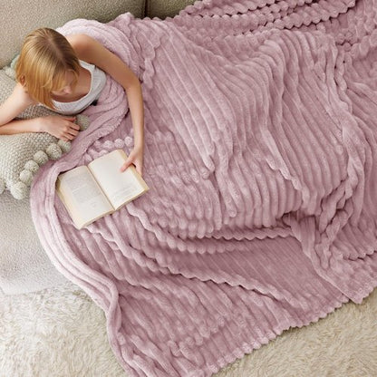 Bedsure GentleSoft Pink Fleece Blanket - Cozy, Soft Throw for Couch | Perfect for Women & Girls, 108x90 Inches