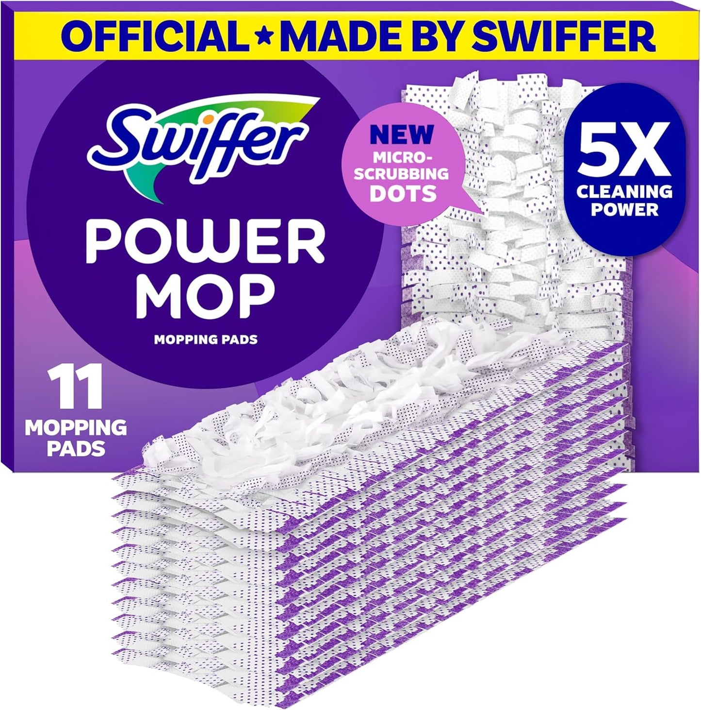 Swiffer PowerMop Multi-Surface Mopping Pad Refills - 11 Count for Effortless Floor Cleaning
