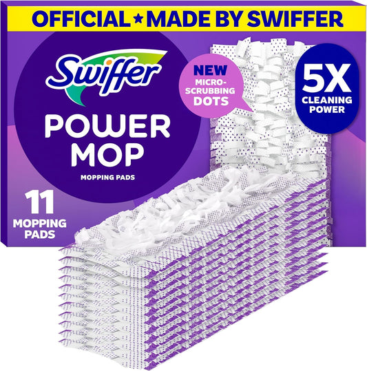 Swiffer PowerMop Multi-Surface Mopping Pad Refills - 11 Count for Effortless Floor Cleaning