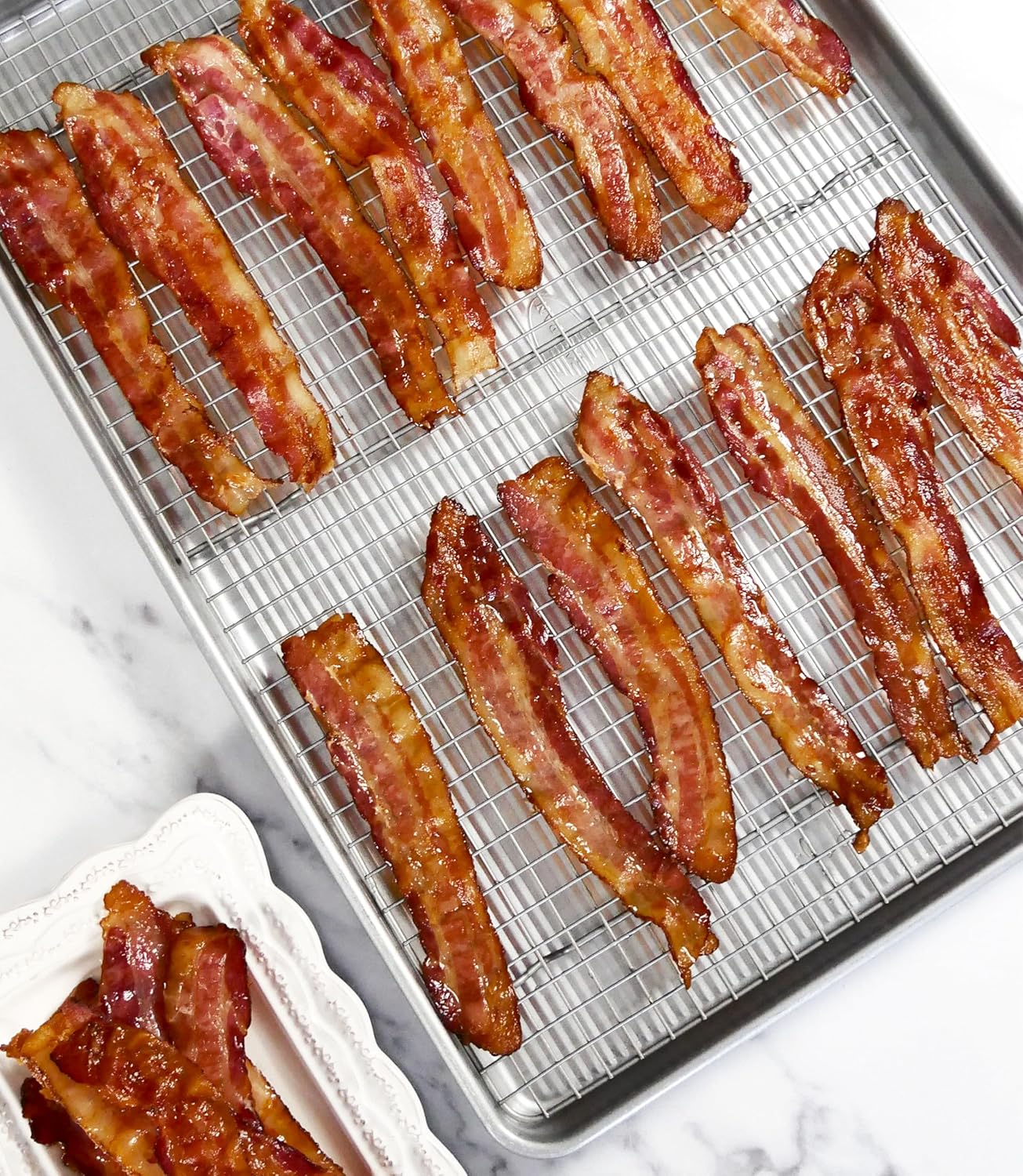 USA Pan Extra Large Baking Sheet Pan Set with Nonstick Cooling Rack - XL Metal Design