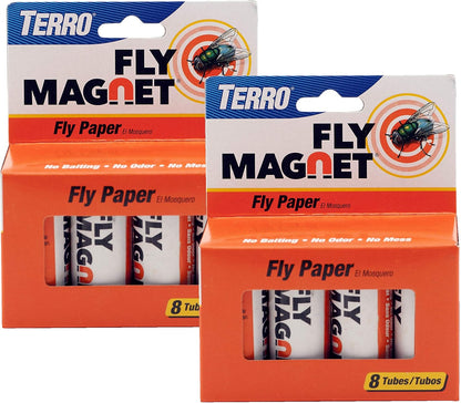Terro T518 Fly Magnet | 16 Total Sticky Fly Traps for Indoor Use - 2 Pack