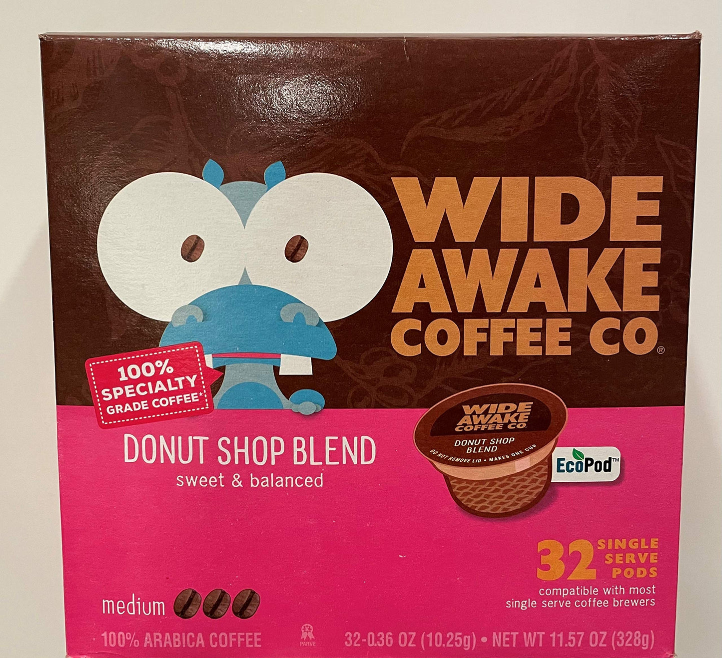 Wide Awake Coffee Co Donut Shop Blend 32 Single Serve Pods