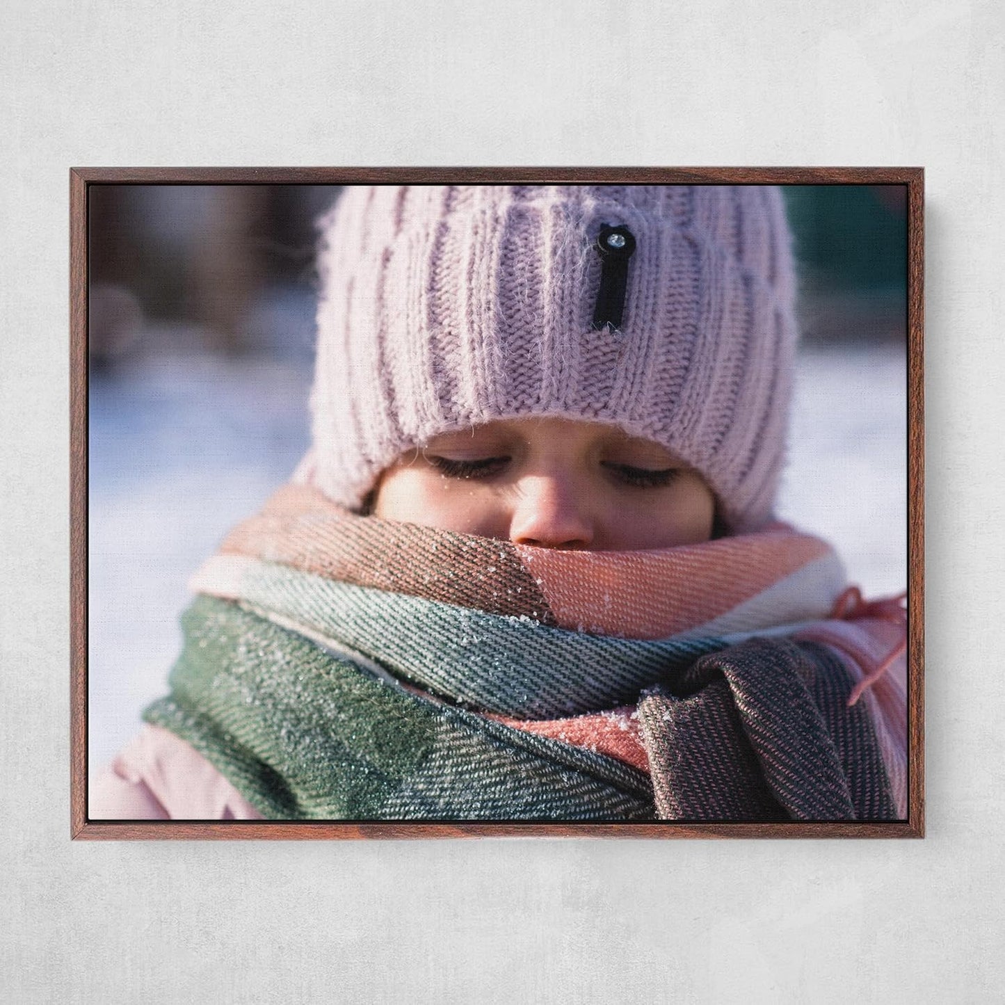 P&L ART Personalized Custom Canvas Prints - Transform Photos into Stunning Wall Art | Walnut 8x10
