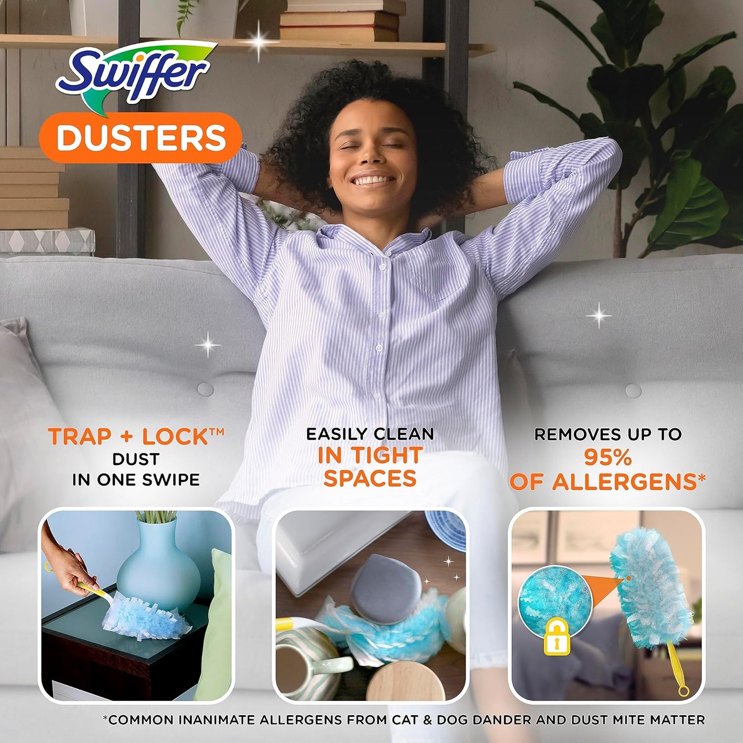 Swiffer Dusters Starter Kit - Includes 1 Handle & 5 High-Quality Dusters for Easy Cleaning