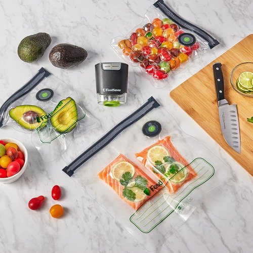 FoodSaver® Reusable Gallon Vacuum Zipper Bags - Keep Food Fresh Longer | Durable & Eco-Friendly