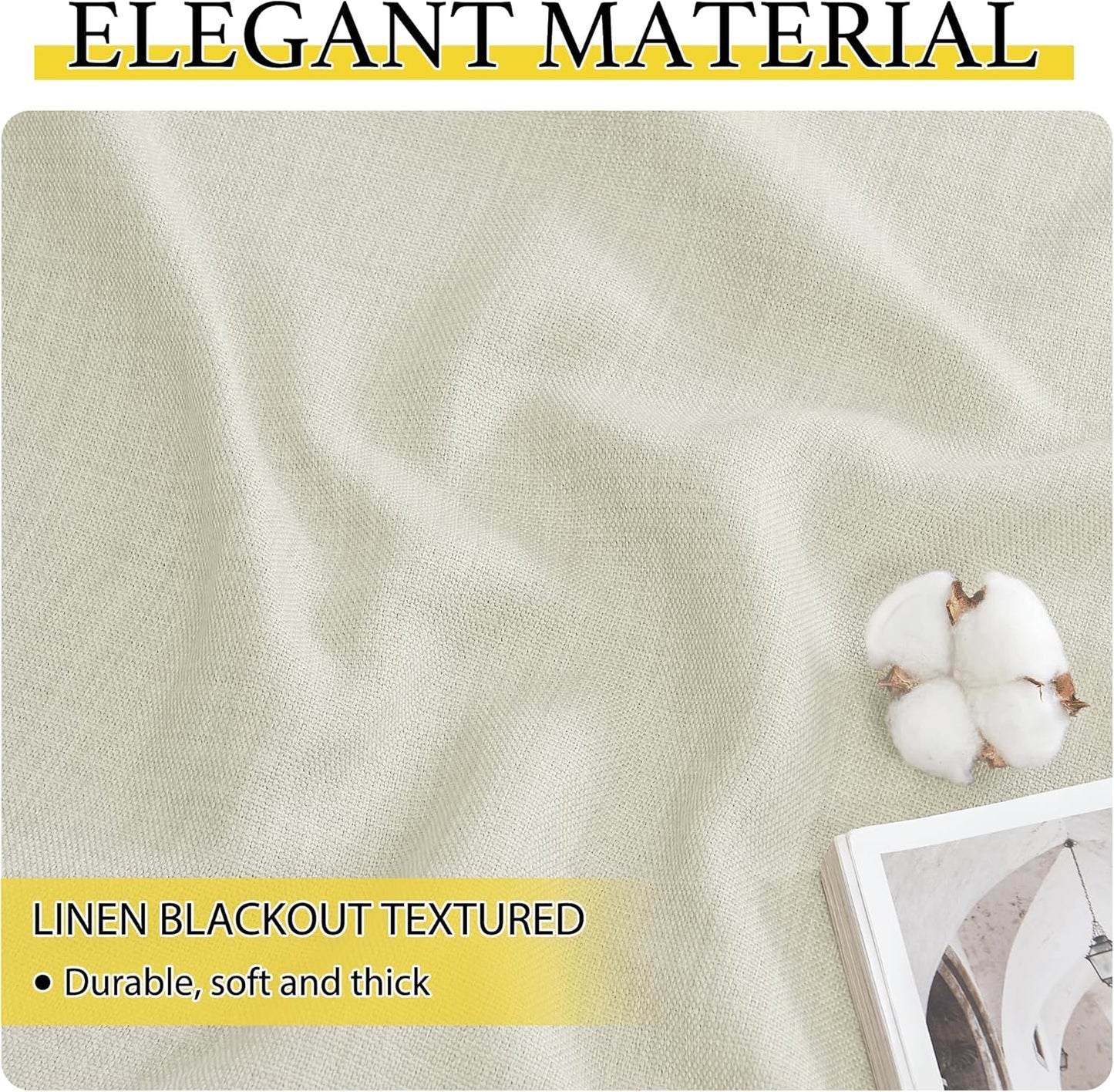 NICETOWN Blackout Tiers - 24 Inch Grommet Half Window Curtains | Light Blocking Valances for Kitchen & Bathroom, 2 Panels