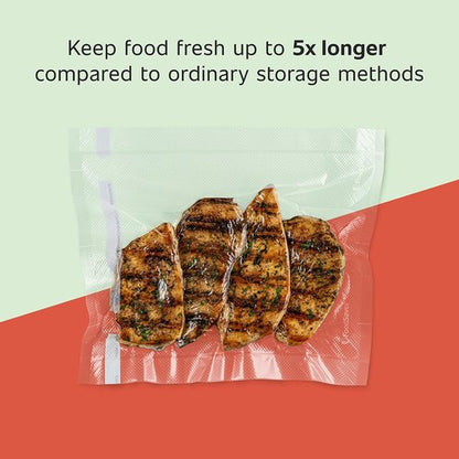 FoodSaver Vacuum Sealer - Space-Saving Design with Bags & Roll for Fresh Food Storage