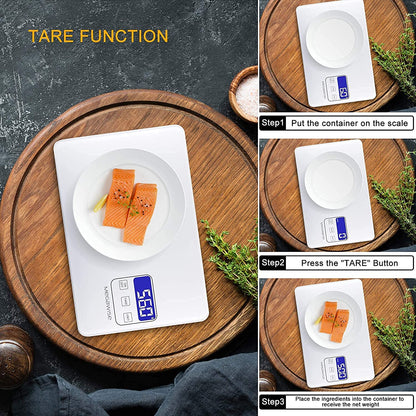 MegaWise Precision Food Scale - 33lb Waterproof Digital Kitchen Scale | 1g Accuracy for Cooking & Baking