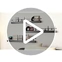 Wall Mounted Magazine Rack 3 Pack - Black, 31.5 Inch Wall Shelves