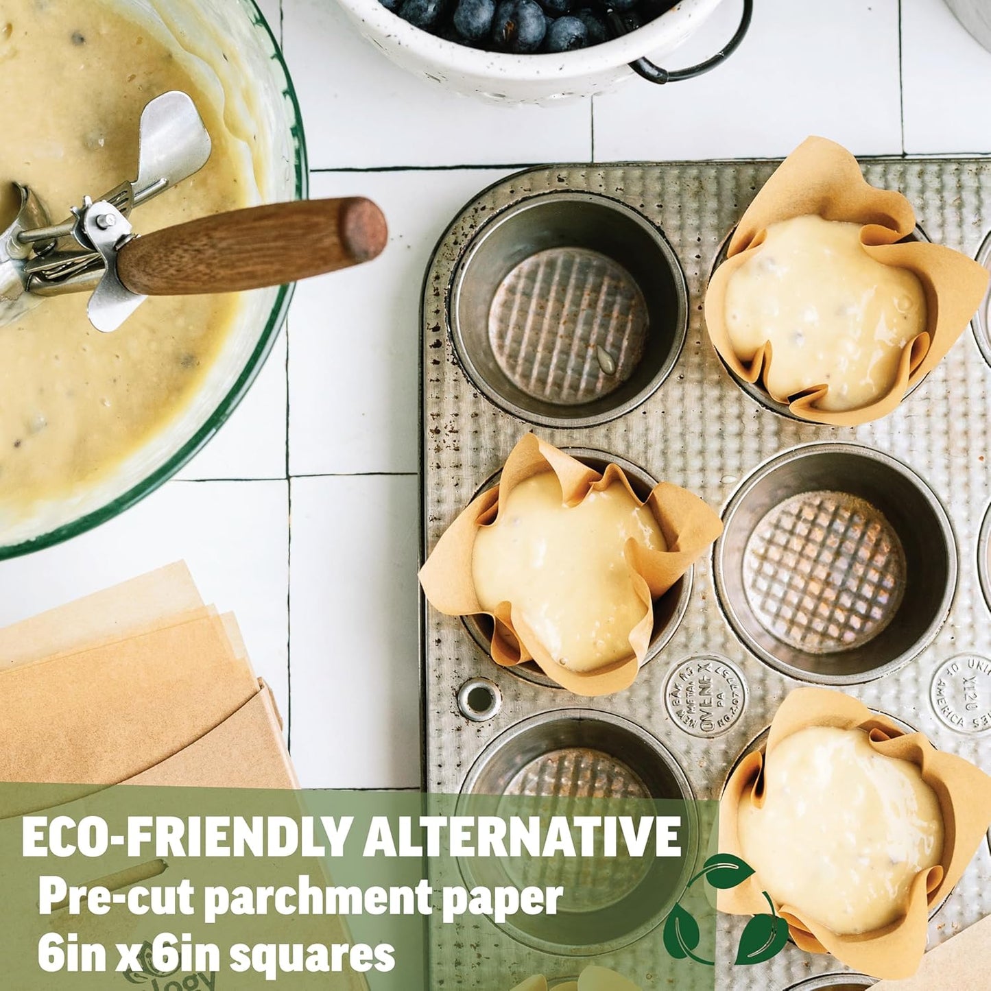 Zenlogy Parchment Paper Squares - Unbleached, Non-Stick, Pre-Cut (200 Sheets) for Candy Wrappers & Baking