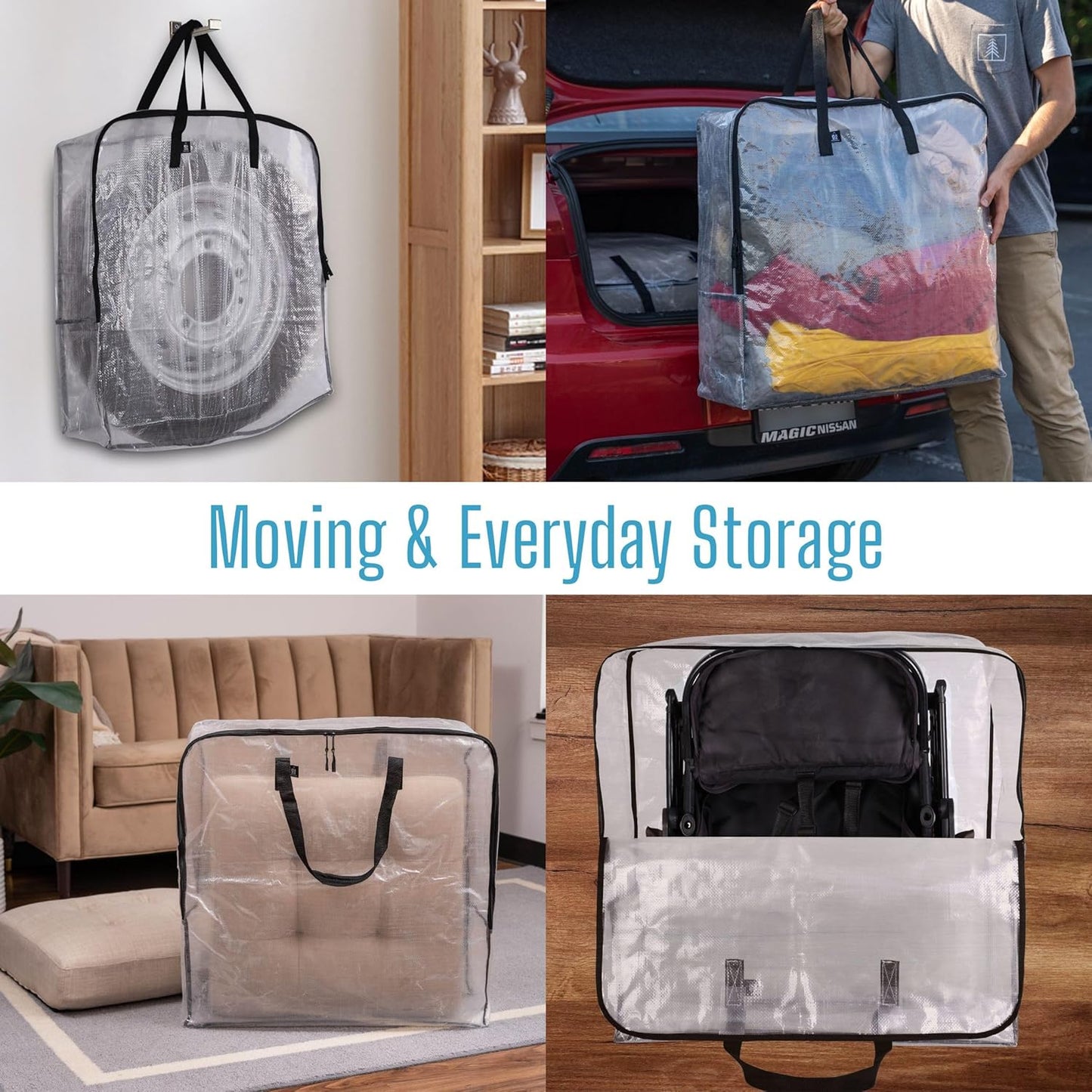 VENO Wrapping Paper Storage Bag - 5 Pack for Christmas Wreaths | Multi-Use Gift Storage Solution