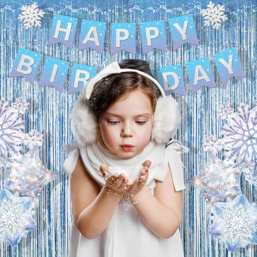 Blue Tinsel Curtain Streamers by [Brand Name] - Foil Fringe Party Backdrop for Engagements | 2 Pack 3.3×8.3ft