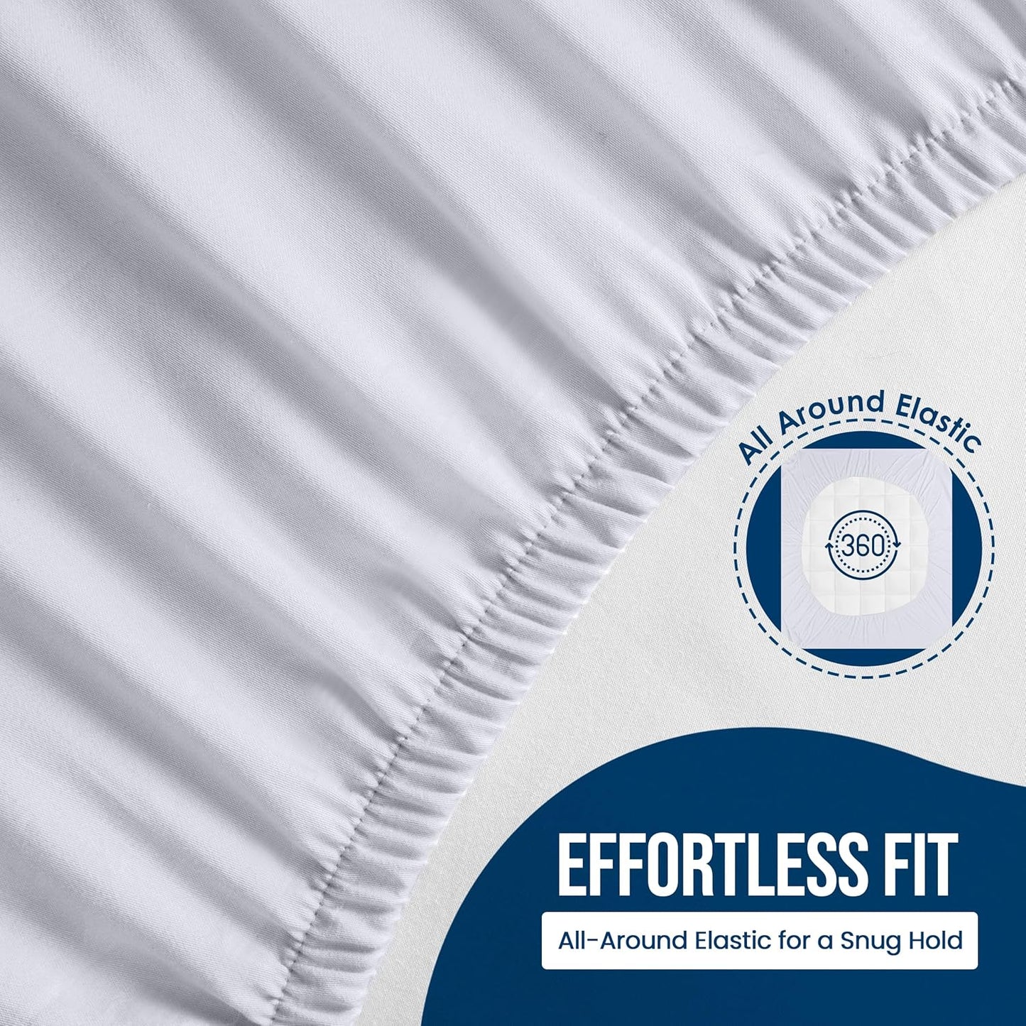 Queen Size Mattress Protector Waterproof 14 Pack, Premium 200 GSM Terry Mattress Cover, Soft & Breathable Bed Cover, Fitted Sheet Style Stretchable Deep Pockets 17" by Utopia Bedding (White)