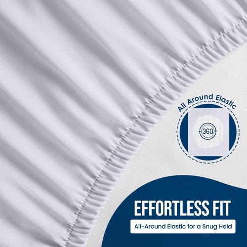 California King Size Mattress Protector Waterproof, Premium 200 GSM Terry Mattress Cover, Soft & Breathable Bed Cover, Fitted Sheet Style Stretchable Deep Pockets 17" by Utopia Bedding (White)