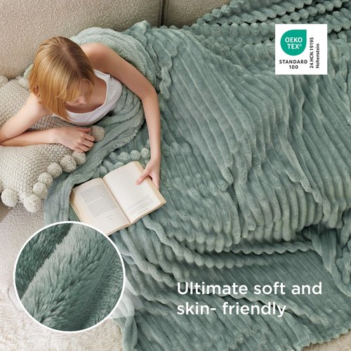 Bedsure GentleSoft Sage Green California King Size Blanket for Bed - Cozy Soft Blankets for Women, Cute Large Throws for Girls, 102x96 Inches