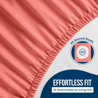 Utopia Bedding Waterproof Mattress Protector Twin Size, Premium Terry Mattress Cover 200 GSM, Breathable, Fitted Style with Stretchable Pockets (Coral)
