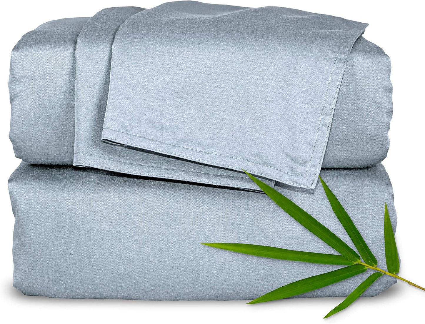 Pure Bamboo California King Sheets - 100% Organic Viscose Bed Set, Soft & Cooling | Sterling Blue
