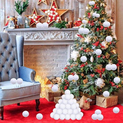 Fake Snowballs - 50 Pcs Soft Indoor & Outdoor Snow Fight Balls | Fun Christmas Decor & Party Supplies