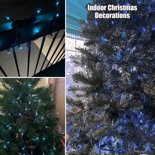 HISHINY Christmas Lights - 100 Count Blue String Lights for Indoor/Outdoor Decor | UL Certified, 21 Feet